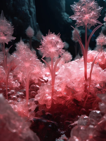 3D abstract fractal background a computer-generated 2D illustrationの素材