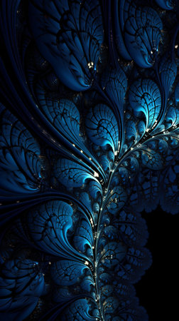 Abstract fractal. Fractal art background for creative design. Decoration for wallpaper, desktop, poster, cover booklet. Print for clothes, t-shirt. Creative illustration for designの素材