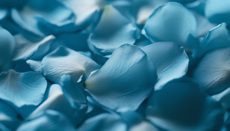 blue rose petals close-up macro photography, abstract floral backgroundの素材