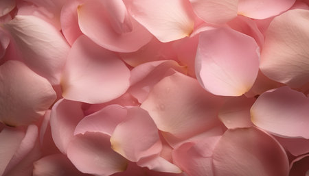pink rose petals as background, top view. soft focusの素材