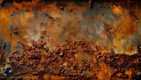 Rusty metal texture. Abstract background and texture for design. Copy space.の素材