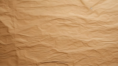 Crumpled brown paper background. Texture of crumpled paper.の素材
