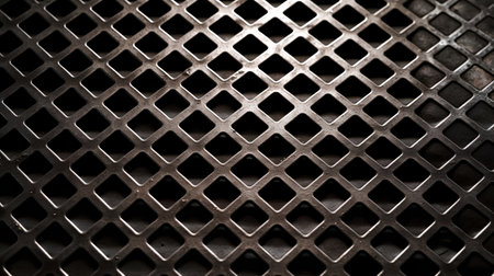abstract metal grid background, close-up, texture, patternの素材