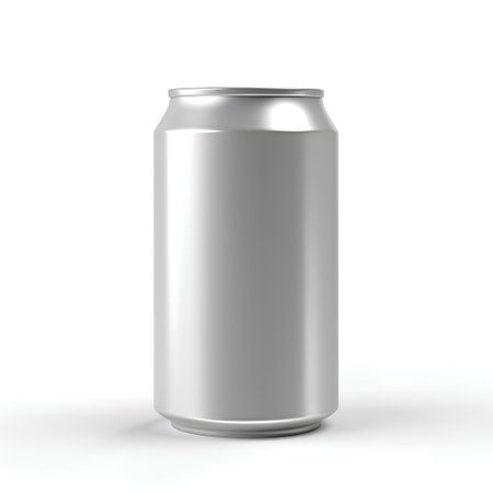 Aluminum can mockup isolated on white background. 3D rendering.の素材