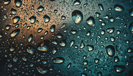 Water drops on the surface of the car. Shallow DOFの素材