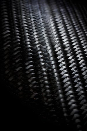 Black carbon fiber texture background close up. Macro image of carbon fiber.の素材