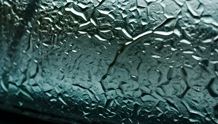 water drops on the car glass, closeup of photo with shallow depth of fieldの素材