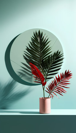 3d render, abstract background, minimal design, botanical illustrationの素材