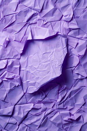 Purple crumpled paper as a background texture, close upの素材