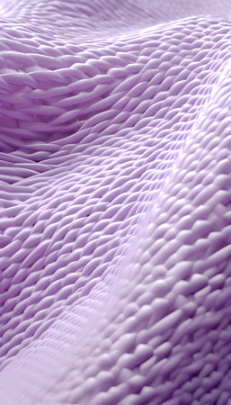 Purple abstract wavy background. 3d rendering, 3d illustration.の素材