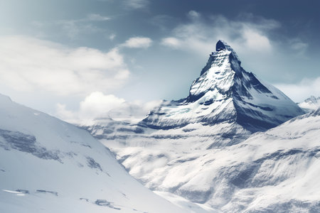 Matterhorn peak in the Swiss Alpsfraujoch, Switzerlandの素材