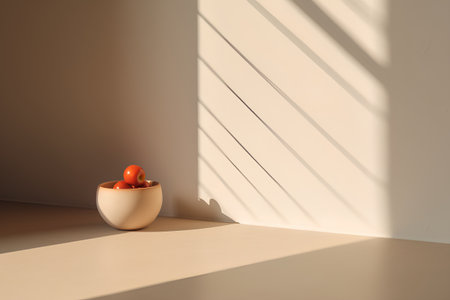 Easter egg in eggcup with shadow on the wall. 3d renderの素材