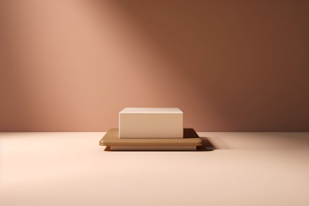 3d render of minimal scene with podium for product presentation. Abstract background.の素材
