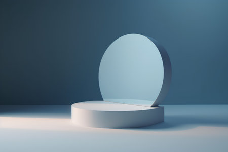 Minimalist abstract background, primitive geometrical forms, 3D renderの素材