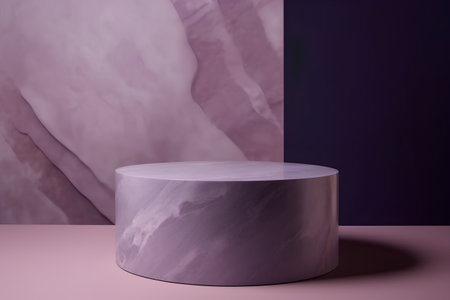 3d rendering of minimal geometric forms. Glossy marble podium for product presentation.の素材