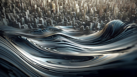 3D rendering of abstract technology concept background. Sci-fi futuristic background.の素材