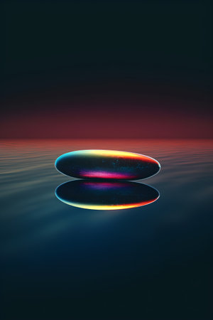 3d illustration of two zen stones on the water surface.の素材