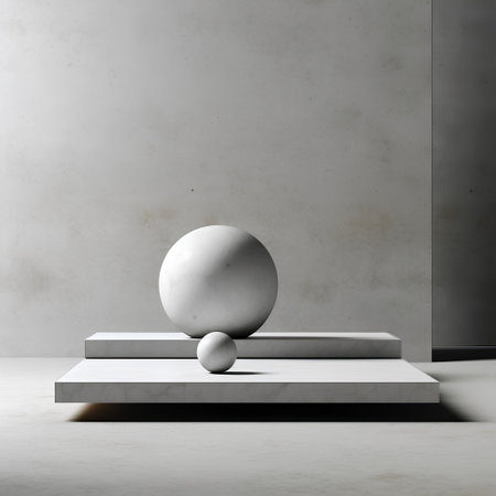 Abstract concrete background with geometric forms. 3d render illustration mockupの素材