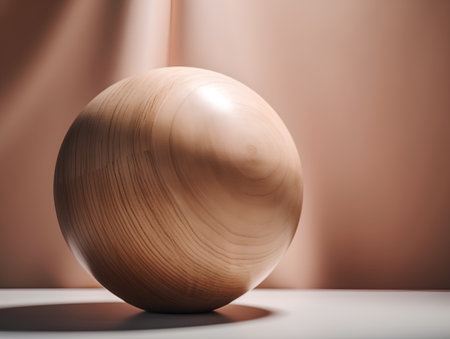 Wooden egg on a background of silk fabric. 3d renderingの素材