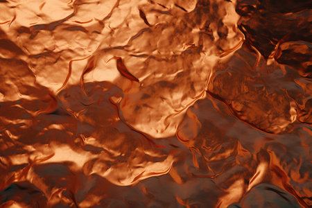 abstract orange background with some smooth lines in it (3d render)の素材