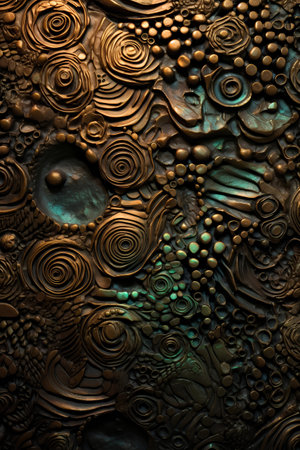 3d render of abstract background with decorative ornament. Computer generated graphics.の素材