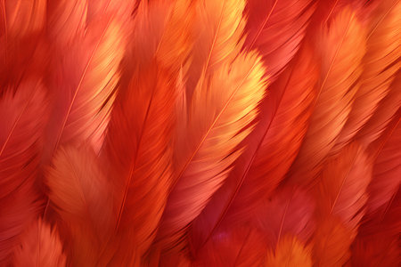 Beautiful bright colored feathers as background, closeup. Texture of feathersの素材