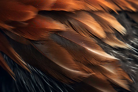 close-up of feathers of a chicken. tinted. selective focusの素材