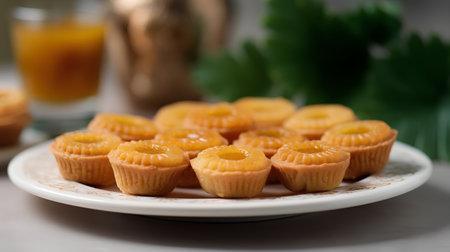 Thai dessert made from egg yolk and sugar, selective focusの素材