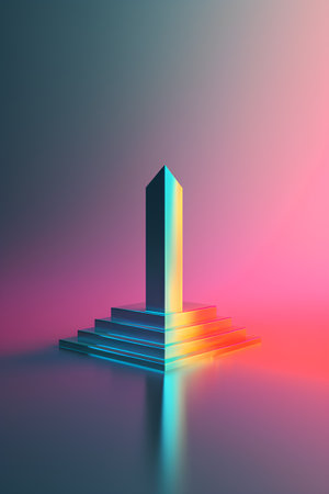 Luxury stairs to success, 3d rendering. Computer digital drawing.の素材