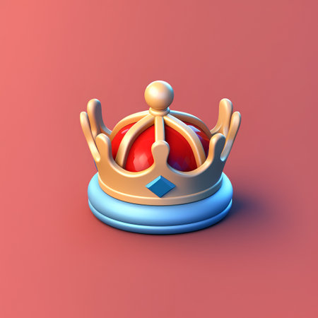 Crown icon. 3d illustration of crown icon for web designの素材