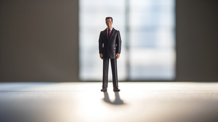 Businessman standing in front of a window. Business and leadership concept.の素材