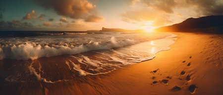 Beautiful seascape at sunset. Composition of nature.の素材