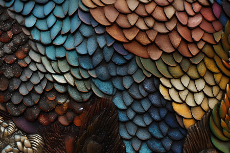 Colorful textured background. Close-up image of the surface of a decorative stone.の素材