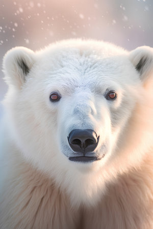Polar bear (Ursus maritimus) portrait.の素材