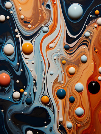 Photo for Abstract colorful background with liquid and bubbles. Vector illustration for your design - Royalty Free Image