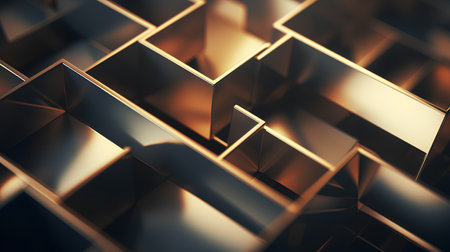 abstract golden background, 3d render, computer digital image.の素材