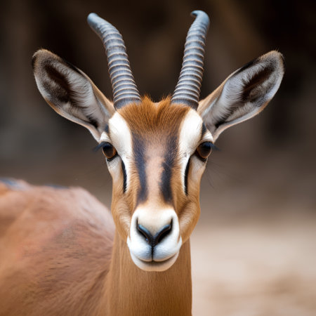 Close-up of a gazelle (Aepyceros melampus)の素材