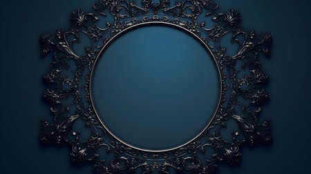 Decorative frame with ornament in classic style. 3D illustration.の素材