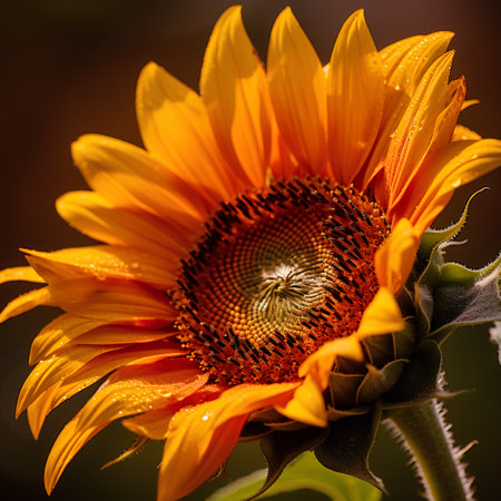 Beautiful sunflower in the garden. Selective focus. Nature.の素材