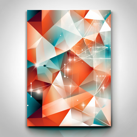 Abstract colorful polygonal background. Brochure design template.の素材