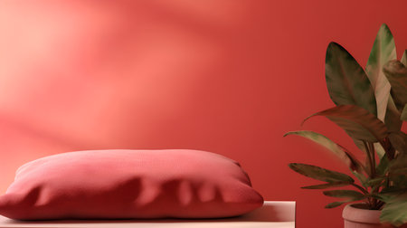 3d render of minimal geometric forms. Background for product display.の素材