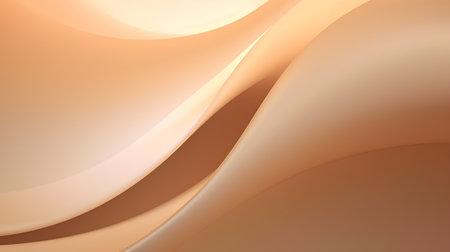 abstract background with smooth lines in orange and beige colors.の素材