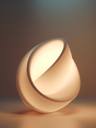 3d render of a golden ring on a brown background, 3d illustrationの素材