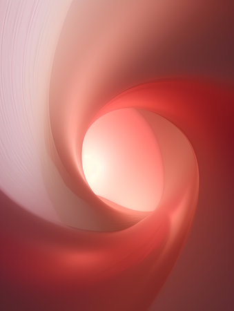 Abstract red background with spiral. 3d rendering, 3d illustration.の素材