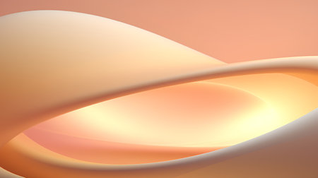Abstract orange wavy background. 3d rendering, 3d illustration.の素材