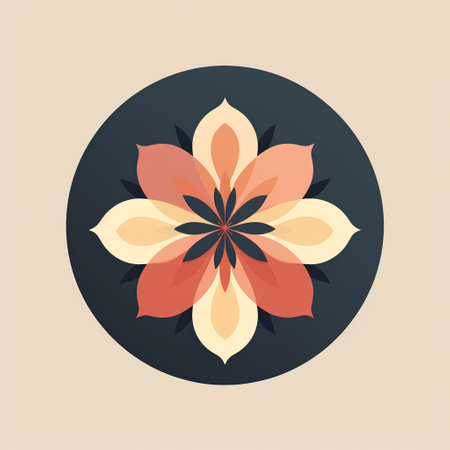 Flower icon in flat design style. Floral vector illustration.の素材