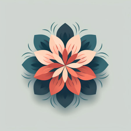 Flower icon on a gray background. Vector illustration for your designの素材
