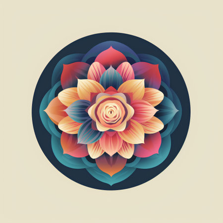 Floral mandala. Vector illustration. Design for spiritual relaxation for adults.の素材