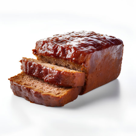 Sliced banana bread isolated on white background. Clipping Pathの素材