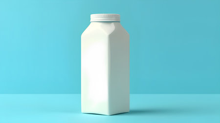 Milk Bottle Mockup - 3D Rendered Illustration.の素材